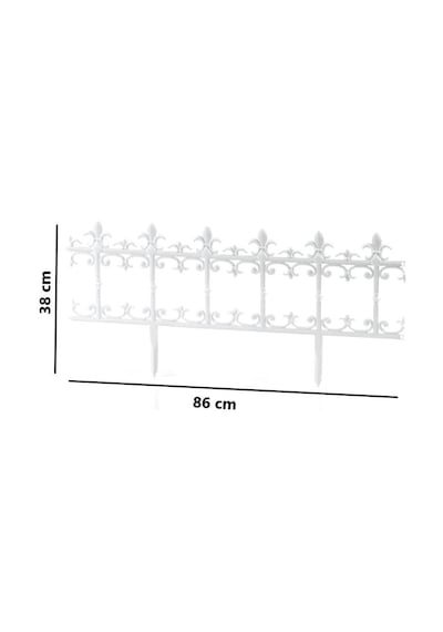 Omnipazar Sy-5990 Klasik Plastik Bahçe Çiti 86x38 Cm 4'lü Set Beyaz
