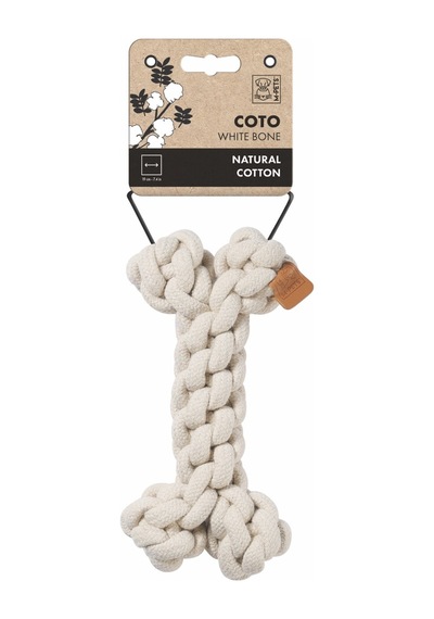 M-pets Örgü Kemik Şeklinde Peluş Kedi Ve Köpek Oyuncağı 19 Cm Beyaz