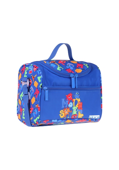 Kaukko Kids Erkek Çocuk Moster Baskılı Isı Yalıtımlı Okul Beslenme Çantası Mavi - L5405