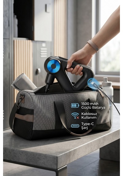 Sl-8891 Mini Üçgen Masaj Tabancası Siyah