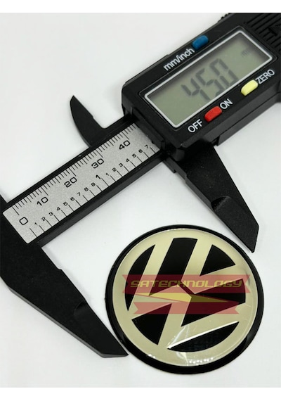 Volkswagen Direksiyon Logosu 45mm Gümüş-siyah Gümüşsiyah-45mm