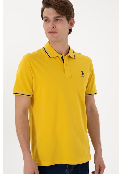 U.S. Polo Assn. Erkek Regular Fit Polo Yaka Sarı Basic Tişört 50306011-VR094