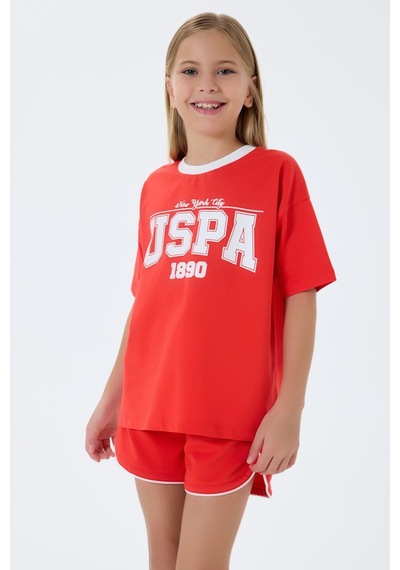 U.s. Polo Assn. Kız Çocuk Turuncu Şort Takım Us2524-c-v1 Turuncu