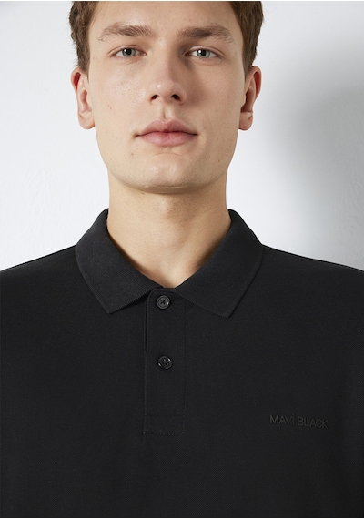 Mavi - Mavi Black Uzun Kollu Siyah Polo Tişört 0613154-900 Siyah