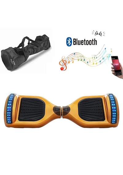 Citymate Hoverboard Elektrikli Kaykay Bluetooth Çanta Led 6.5 Gold
