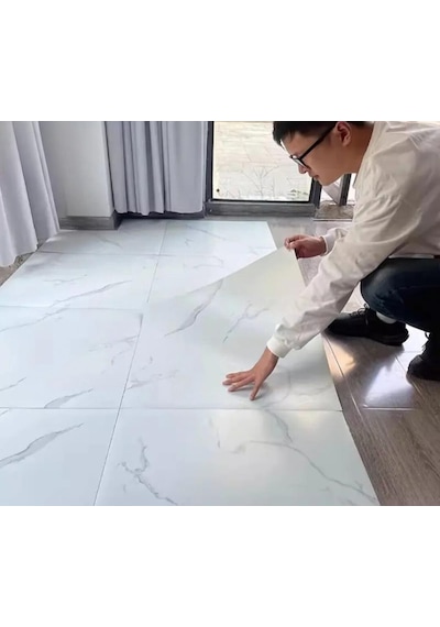 1m2 3 Adet 60x60cm Floor Yapışkanlı Zemin Ve Duvar Kaplama Paneli Arkası Kauçuklu Pvc Wc Paneli 605