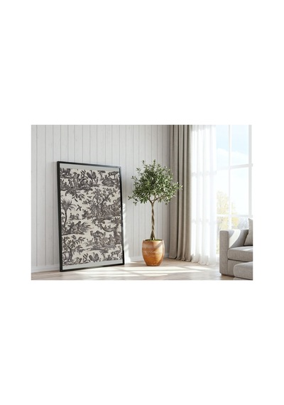 Botanik Dört Kıta Alegorisi Çerçevesiz Poster 21x30 Cm A4 Botanik Doğa Tarihi Vintage İllüstrasyon