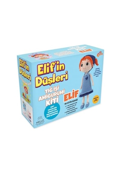 Tığ Işi Elif'ın Düşleri Amigurumi Kiti - Trt Lisanslı - Amigurimi Seti 000 Açık Krem