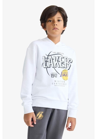 Defacto Erkek Çocuk Nba Los Angeles Lakers Kapüşonlu Sweatshirt F4085a825auwt34 BEYAZ