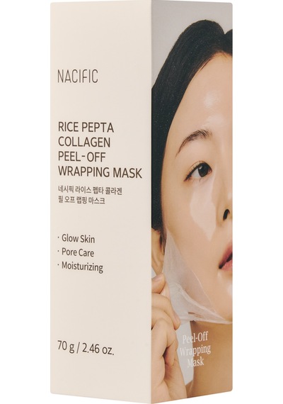 NACIFIC Rice Pepta Collagen Peel-Off Wrapping Mask , Peptit + Kolajen + Pirinç Özü , Sıkılaştırıcı & Nemlendirici Jel Maske