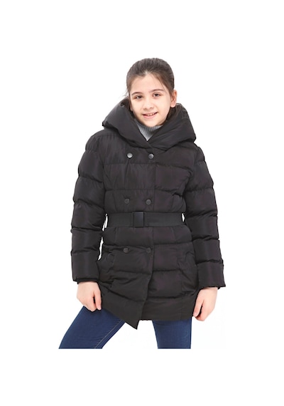 Benitto Kids Kız Çocuk Mont 51266-Siyah