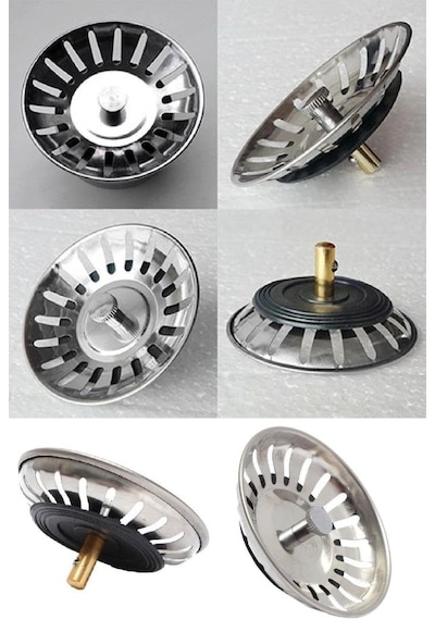 Çöpmak Paslanmaz Çelik Sifon Süzgeci 8 Cm Lavabo Evye Süzgeci Lavabo Gider Süzgeci Standart