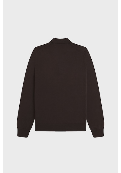 Fred Perry Logolu Yün Ve Pamuk Karışımlı Düğmeli Polo Erkek Polo K4535 33c Kahve