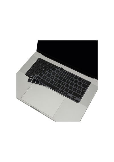 Macbook Klavye Koruyucu Uk Eu İngilizce Silikon Kılıf Kapak Air 13.6-15.3 Pro 14-16 M1-m5 Uyumlu Siyah