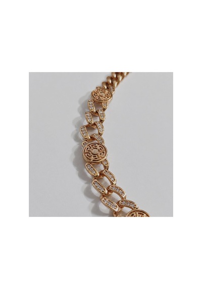 Xuping Vıp Kaliteli Antialerjik Üç Daire Labirent Motifli Zirkon Taşlı Rose Gold Bileklik Rose Gold
