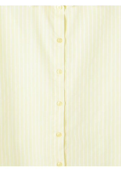 LC Waikiki Lc Waıkıkı Sarı Çizgili Poplin Kadın Gömlek