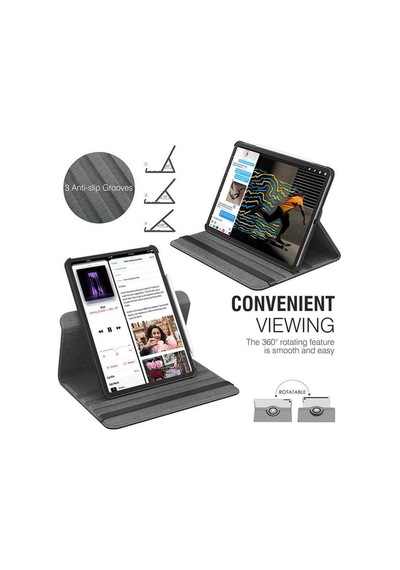 Apple Uyumlu iPad Pro 12.9 '' 3. Nesil 360 Dönebilen Standlı Case Kılıf A1876 A2014 A1895 A1983
