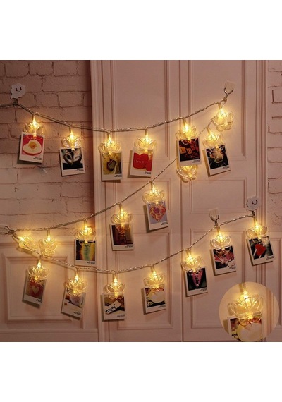 Dekor Düğün Işıkları Kelebek Mandal Led Işık Gün Işığı Led Işık Butterfly Clips Led Pilli Led Işık Gün Işığı