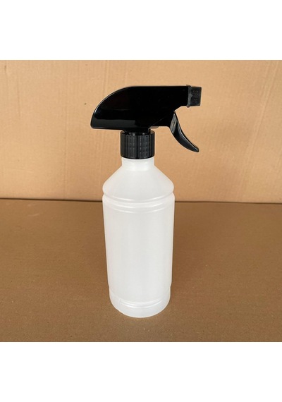 500 Ml Siyah Tetik Spreyli Kimyasala Dayanıklı Plastik Şişe, 500 Cc Spreyli Plastik Şişe X 4 Adet