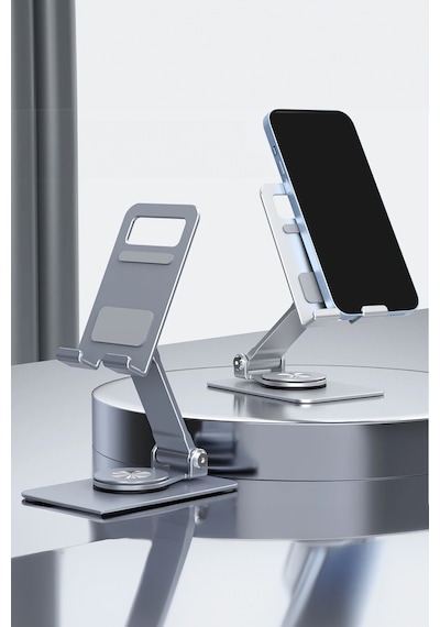 Thentech Akıllı Telefon Tablet Standı Metal Tam Tur Dönebilen Sağlam Güçlü Stand