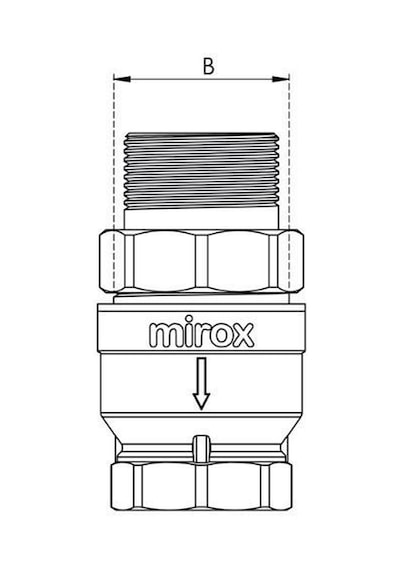 Mirox Rekorlu Çekvalf Dik Tip Yaylı - 1½'' - 40mm