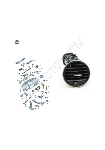 Beetle Sağ Ön Havalandırma 5c5819704e 2012 - 2019