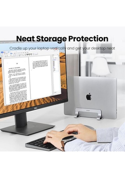 Ugreen 20471 Alüminyum Notebook Apple Uyumlu MacBook Dikey Masaüstü Standı