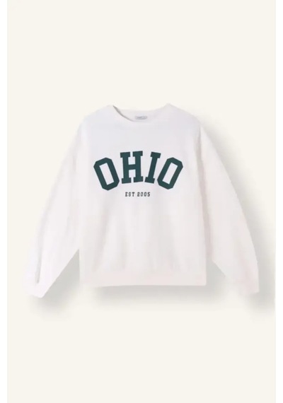 Defacto Oversize Bisiklet Yaka Baskılı Sweatshirt I7510ax26auwt32 Beyaz-wt32