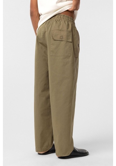 Vamos Bağcıklı Baggy Gabardin Pantolon Haki