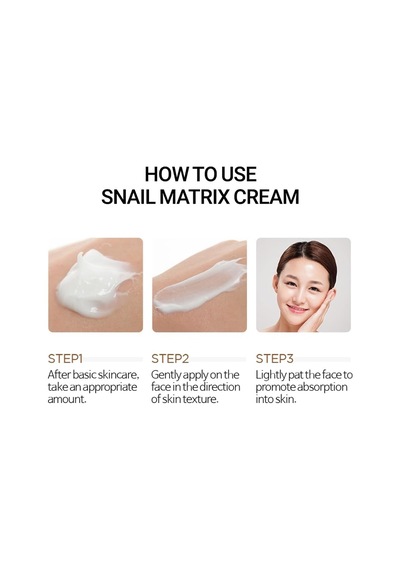 Snail Matrix Cream Salyangoz Özlü Kolajen İçerikli Nemlendirici Krem