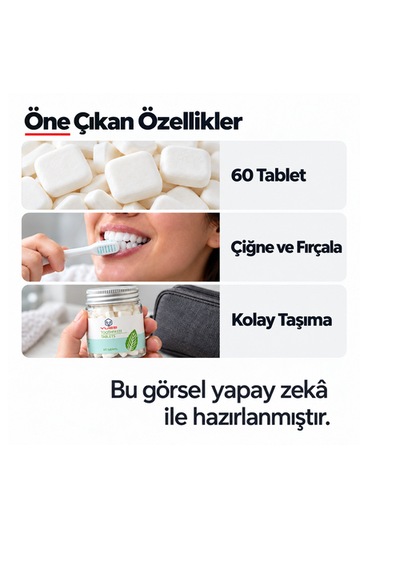 Yues Diş Macunu Tableti 60 Çiğnenebilir Tablet Gs-009m