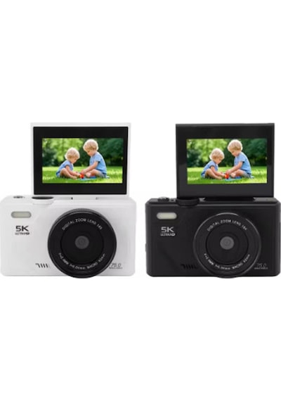 5k 75mp Hd Dijital Kamera 18x Dijital Zoom, Flaşlı,3.0 İnç Ekranlı Fotoğraf Makinesi