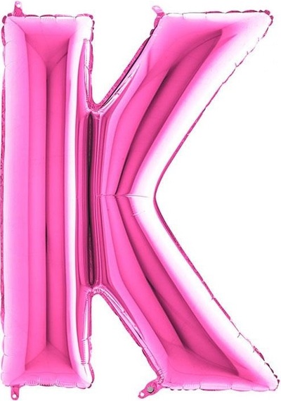 Folyo Balon K Harf Fuşya 102 CM