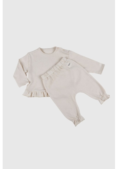 Totzee Fırfırlı Pantolon Bej