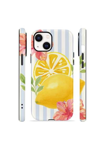 Apple iPhone Uyumlu 14 Vorian Çift Katmanlı Magsafe Kılıf Lemon Blossom Coast