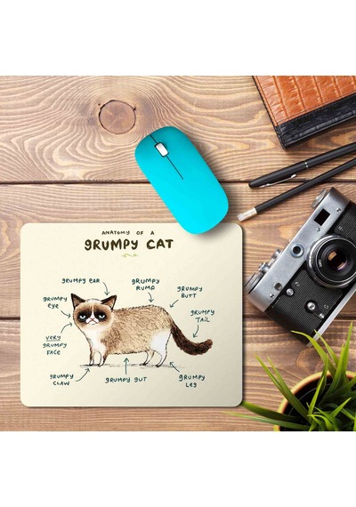 Kedi Anatomisi Özel Baskılı Mouse Pad