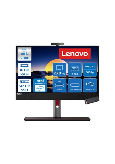Lenovo ThinkCentre M90a Gen 5 12SKS50800F02 i5-14400 16 GB 512 GB SSD 23.8" Free Dos AIO Masaüstü Bilgisayar