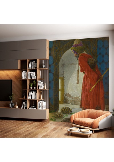 Osman Hamdi Bey Kaplumbağa Terbiyecisi Poster Duvar Kağıdı Renkli