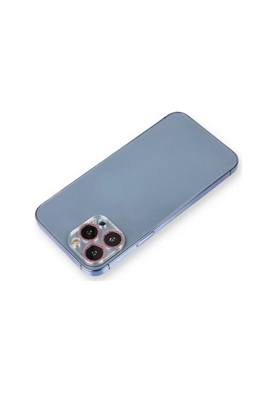 Apple İphone 12 Pro Shine Kamera Lens Koruma Cam - Pembe