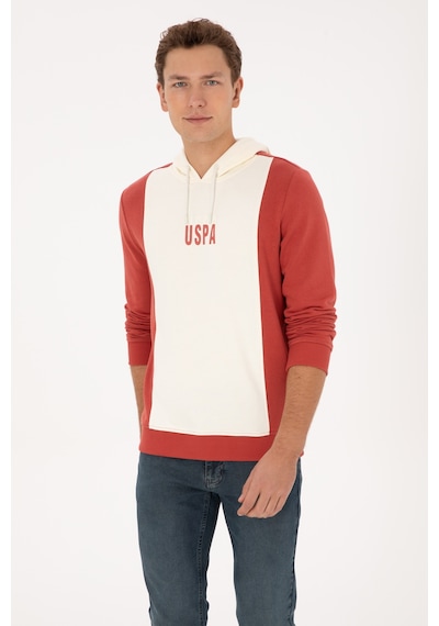 U.S. Polo Assn. Erkek Regular Fit Kapüşonlu Gül Kurusu Sweatshirt 50316365-VR026