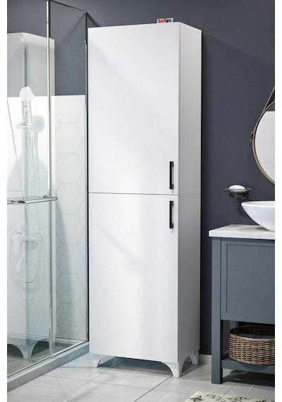 Çok Amaçlı Dolap Tuna Erzak Dolabı Banyo Dolabı Beyaz