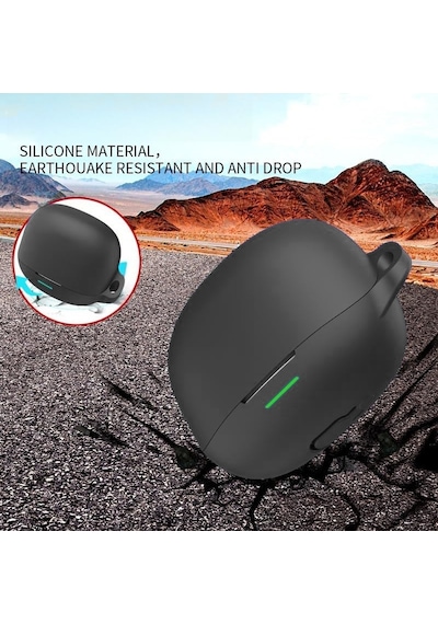 Caseonn Qcy Melobuds N65 Kılıf Askı Aparatlı Mat Silikon Beyaz