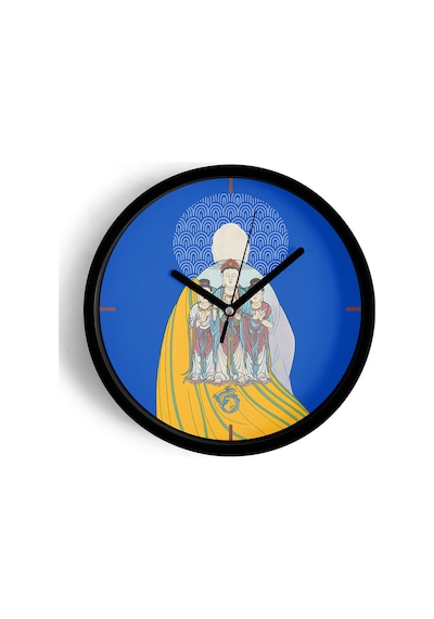 Buda Nın Işığı Modern Duvar Saati - 25cm - Önü Camlı Siyah Kasa - Sessiz Mekanizma-jh0487 Siyah