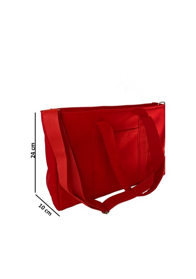 Tuttobene Idıly Kırmızı Tote Bag Omuz Çantası Laptop Kitap Evrak Taşınabilir Tb005