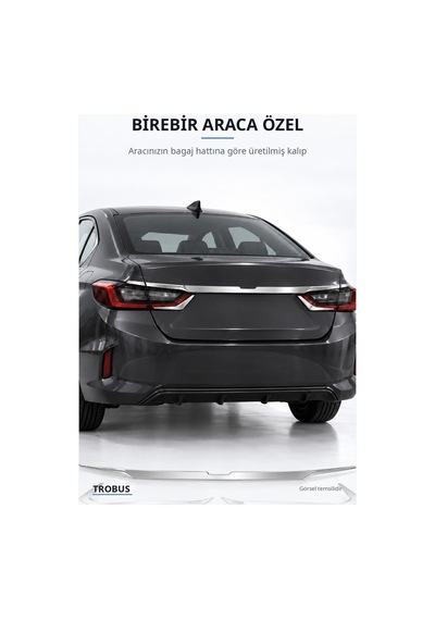 Honda City 2021 Ve Sonrası Uyumlu Krom Bagaj Çıtası Paslanmaz Çelik
