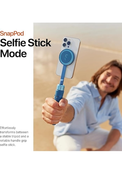 Shiftcam Snapstand Mini Video Selfie Çubuğu & Tripod,manyetik Telefon Tutucu, Bej