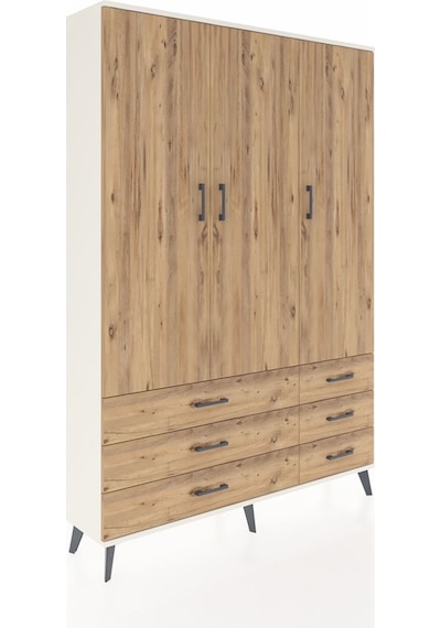 Arges Dolap 5 Raflı 6 Çekmeceli Tek Askılı 132x30x195 Aytaşı-çam/çam Atlas Çam/atlas Çam Arges Dolap 5 Raflı 6 Çekmeceli Tek Askılı 132x30x195 Aytaşı-çam/çam Atlas Çam/atlas Çam