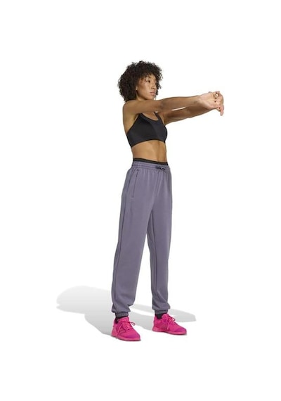 Adidas Designed For Training Knit Kadın Mor Eşofman Altı