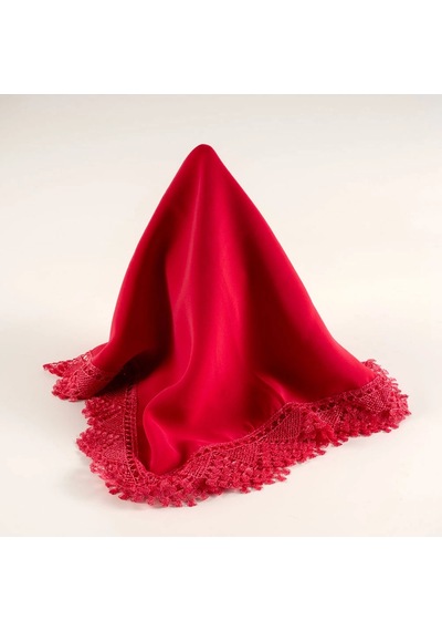 İğne Oyalı Şal Namaz Örtüsü, 144x68 Cm. Fuşya Pembe Fuşya