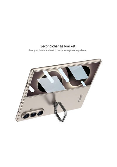 Teleplus Samsung Galaxy Uyumlu Z Fold 8 Ultra Kılıf Kıpta Flip Ring Kamera Korumalı Kapak